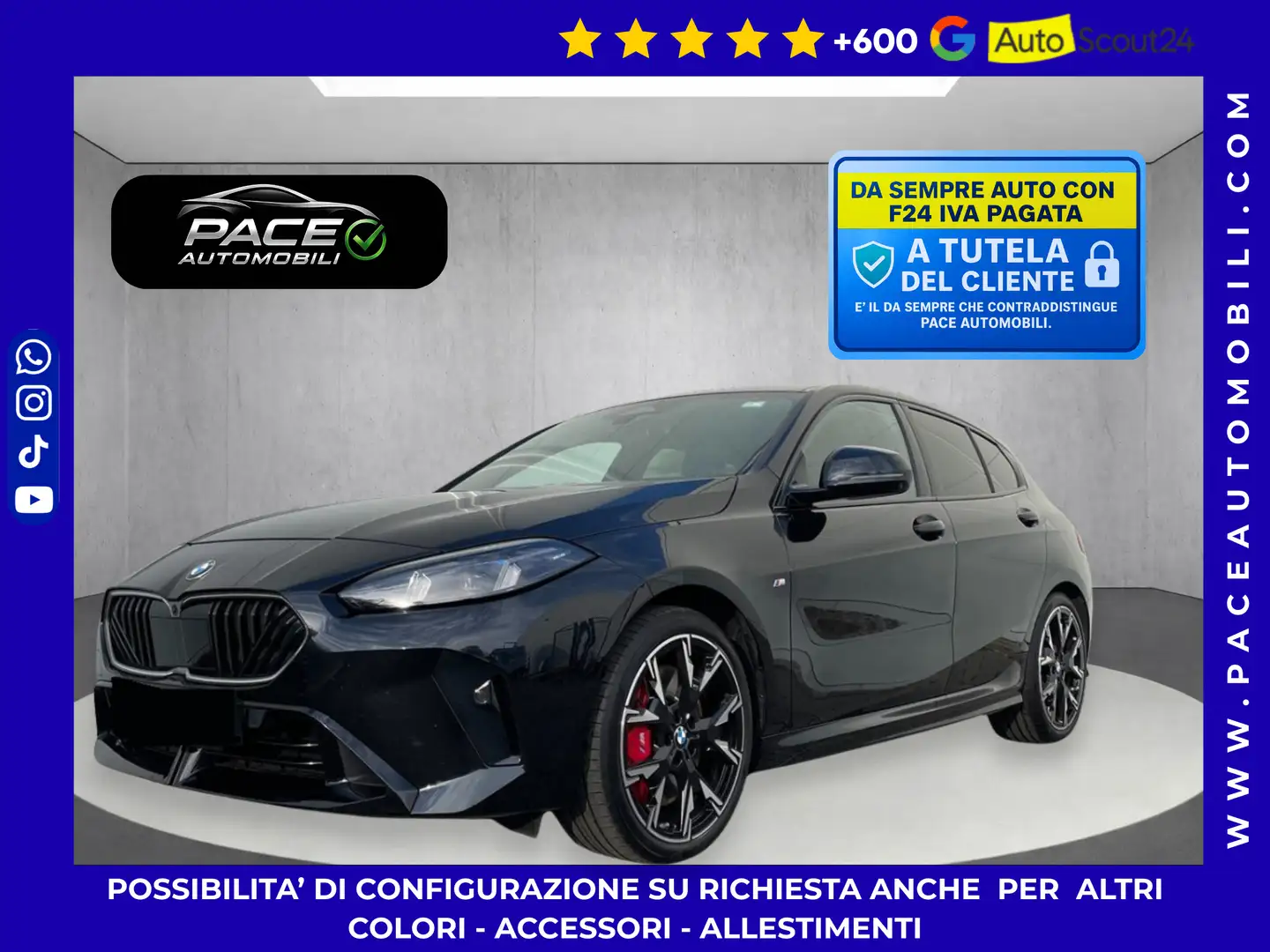 BMW 123 XDRIVE M SPORT MSPORT M-SPORT PRO PDC BLACK PACK Nero - 1