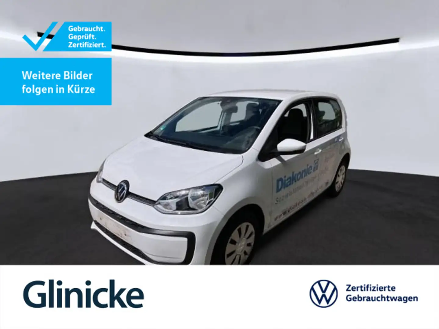 Volkswagen up! 1.0 Basis Klima 4-Türen RFK Bluetooth PDC hi Weiß - 1
