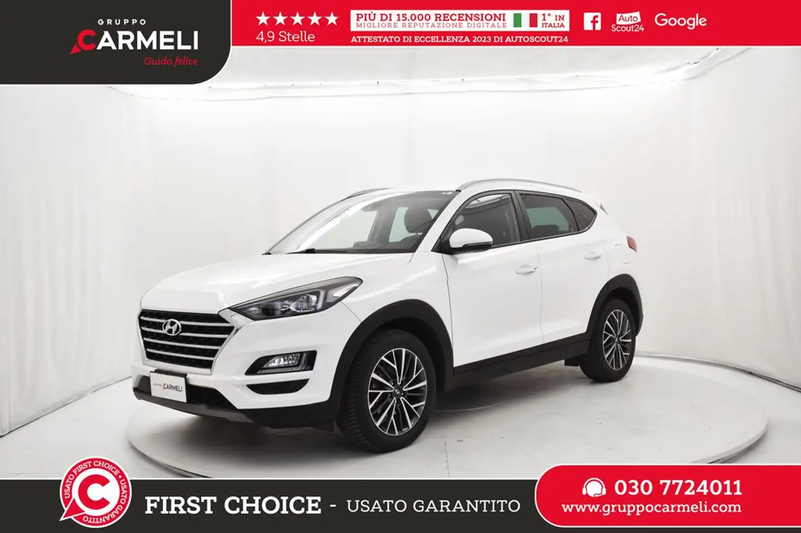 Hyundai TUCSON 1.6 crdi Xprime Safety Pack Pack 2wd 136cv dct Bianco - 1