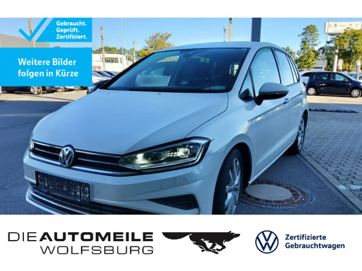 Volkswagen Golf Sportsvan 1.5 TSI United Standhzg/App-Conne Weiß - 1