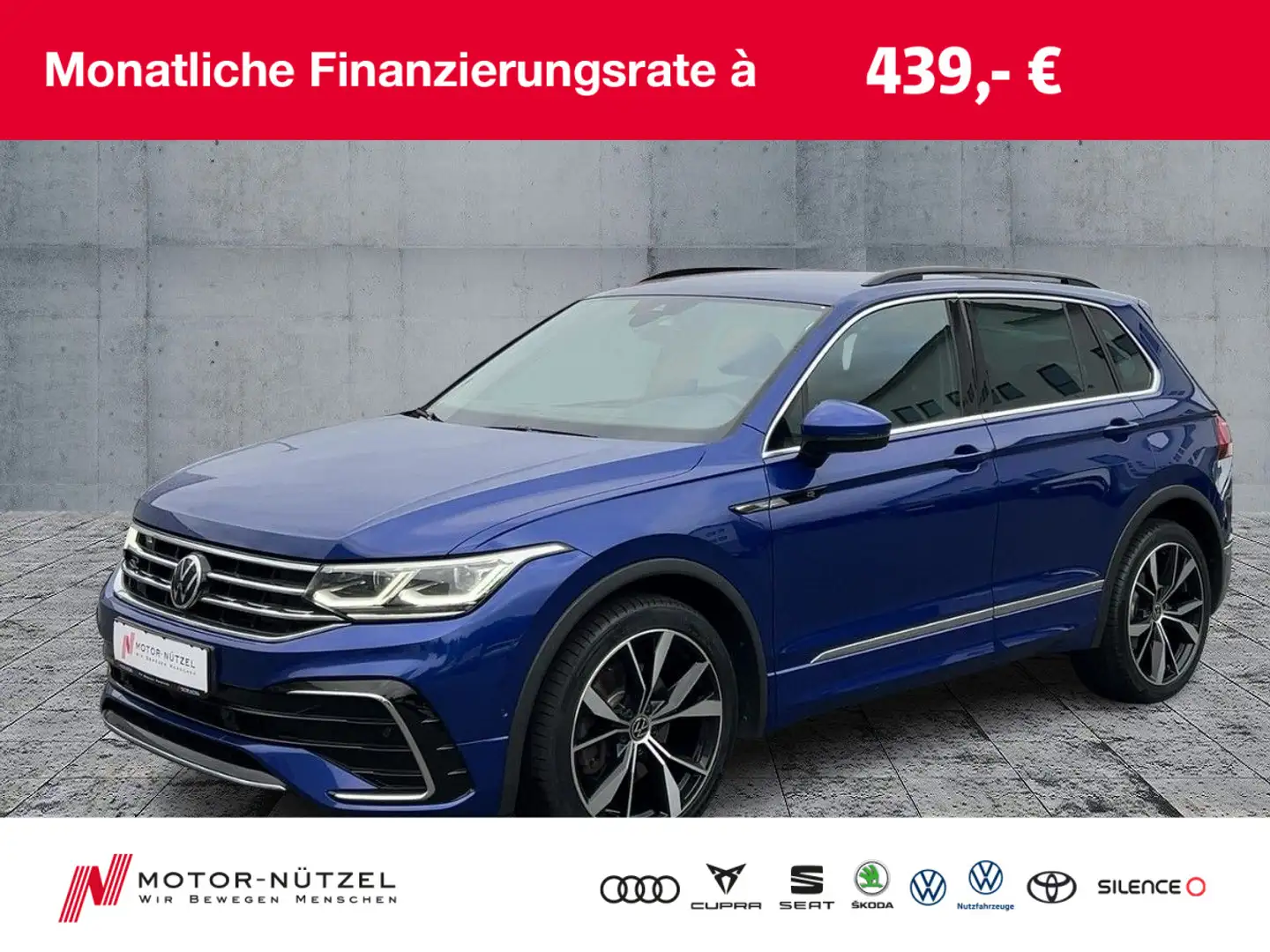 Volkswagen Tiguan 2.0 TDI 4M DSG R-LINE MATRIX+STDHZG+AHK Blau - 1