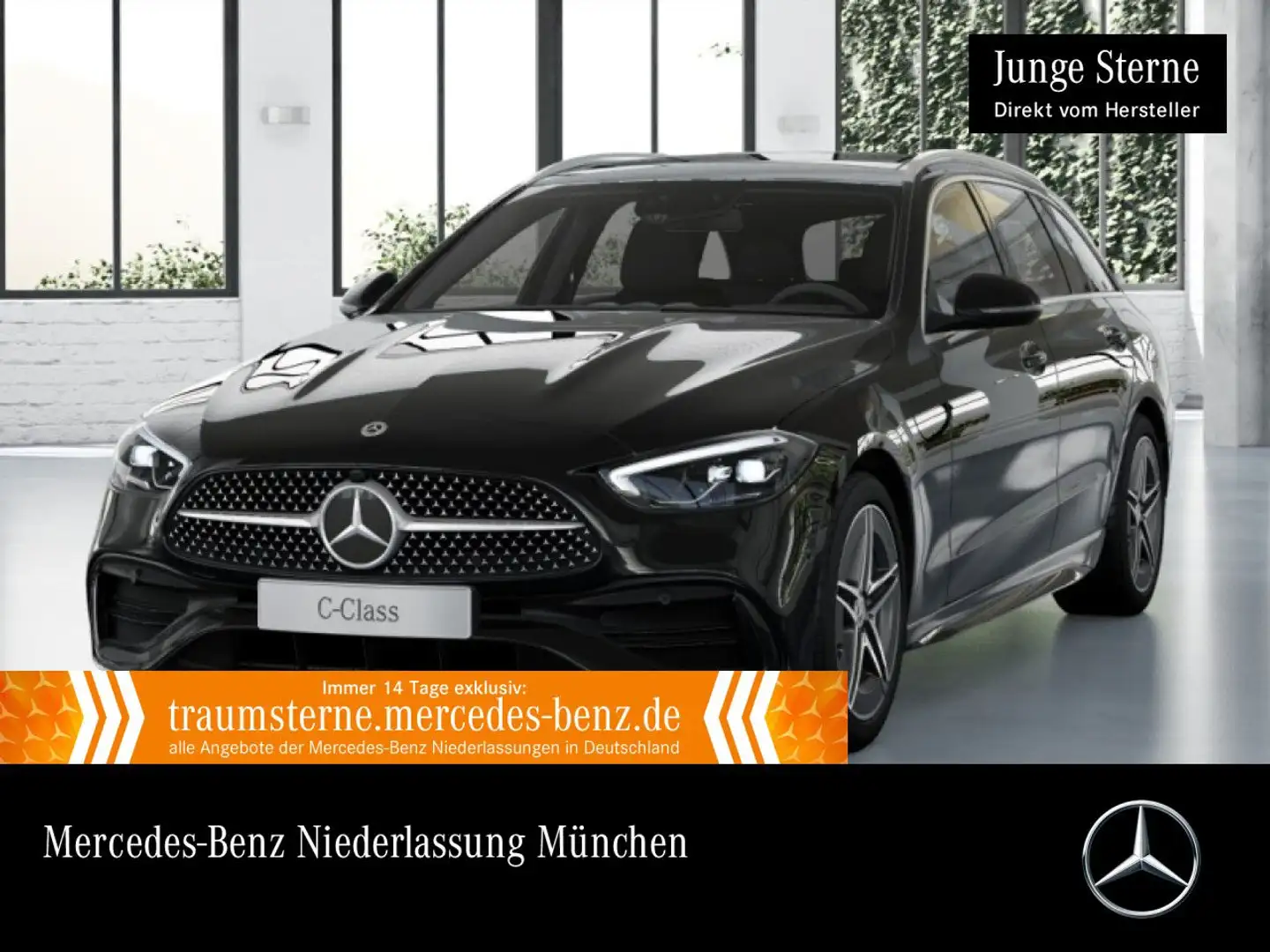 Mercedes-Benz C 300 e T AMG+PANO+AHK+LED+KAMERA+KEYLESS+9G Schwarz - 1