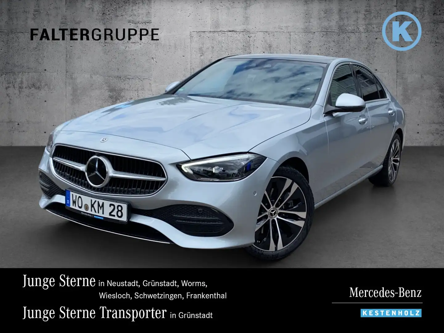 Mercedes-Benz C 220 C 220 d AVANTGARDE+360°+DISTRO+PANO+HUD+BURME Silber - 1