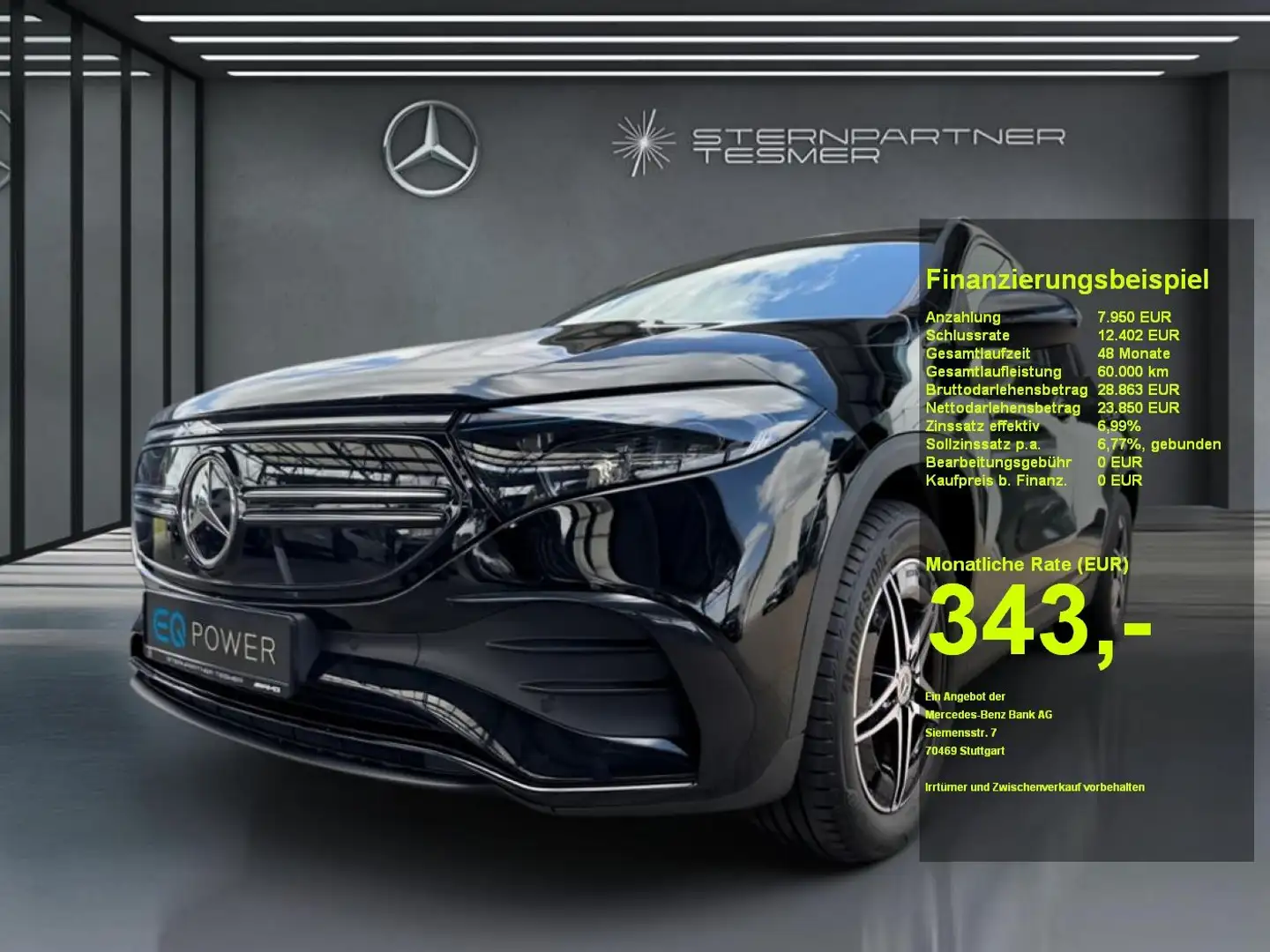 Mercedes-Benz EQA 250 AMG, Night-P., R-Kamera, AHK, Easy-Heck Nero - 1