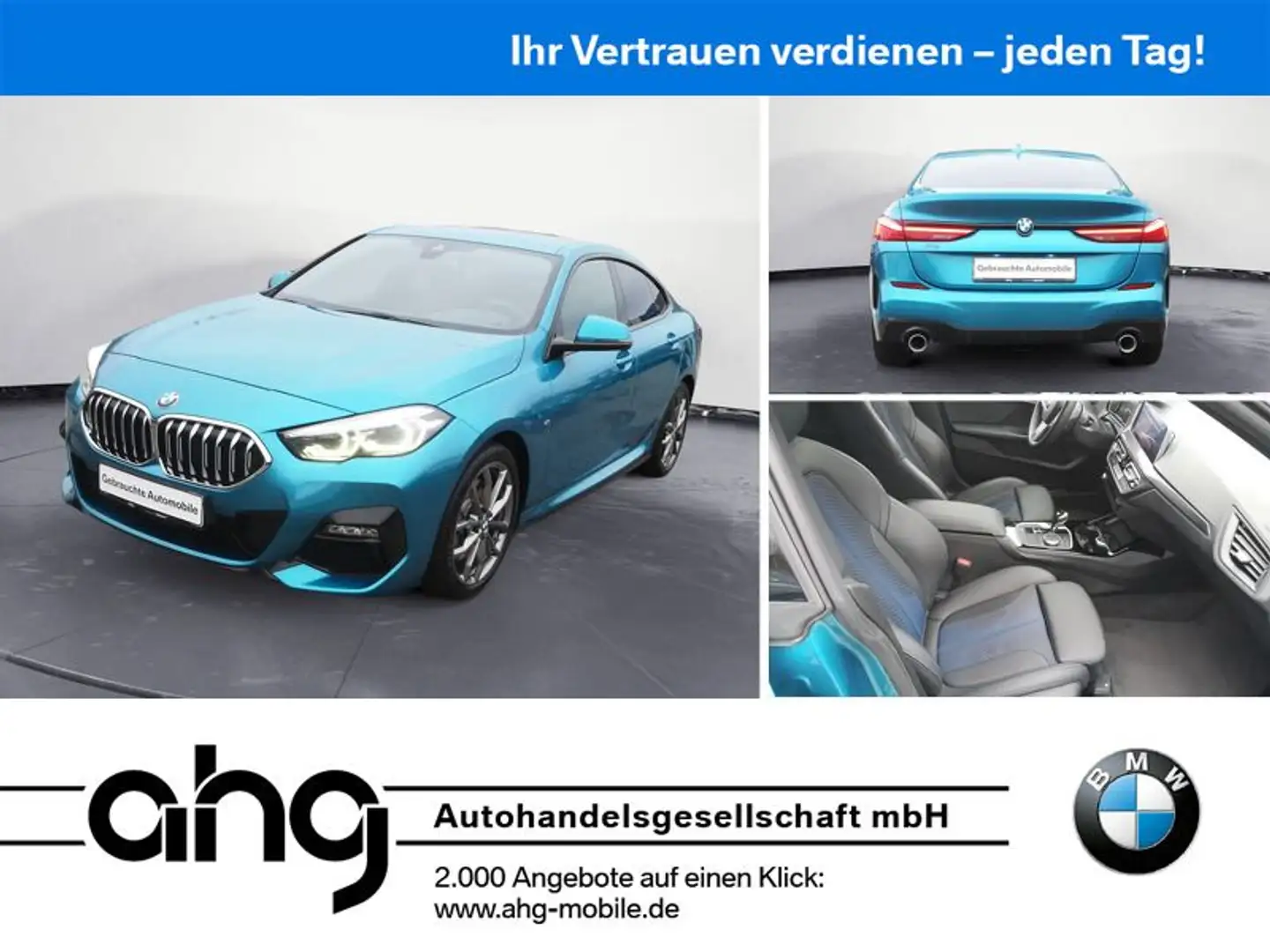 BMW 220d Gran Coupe M Sport Navi Aut. AHK PDC Blu/Azzurro - 1