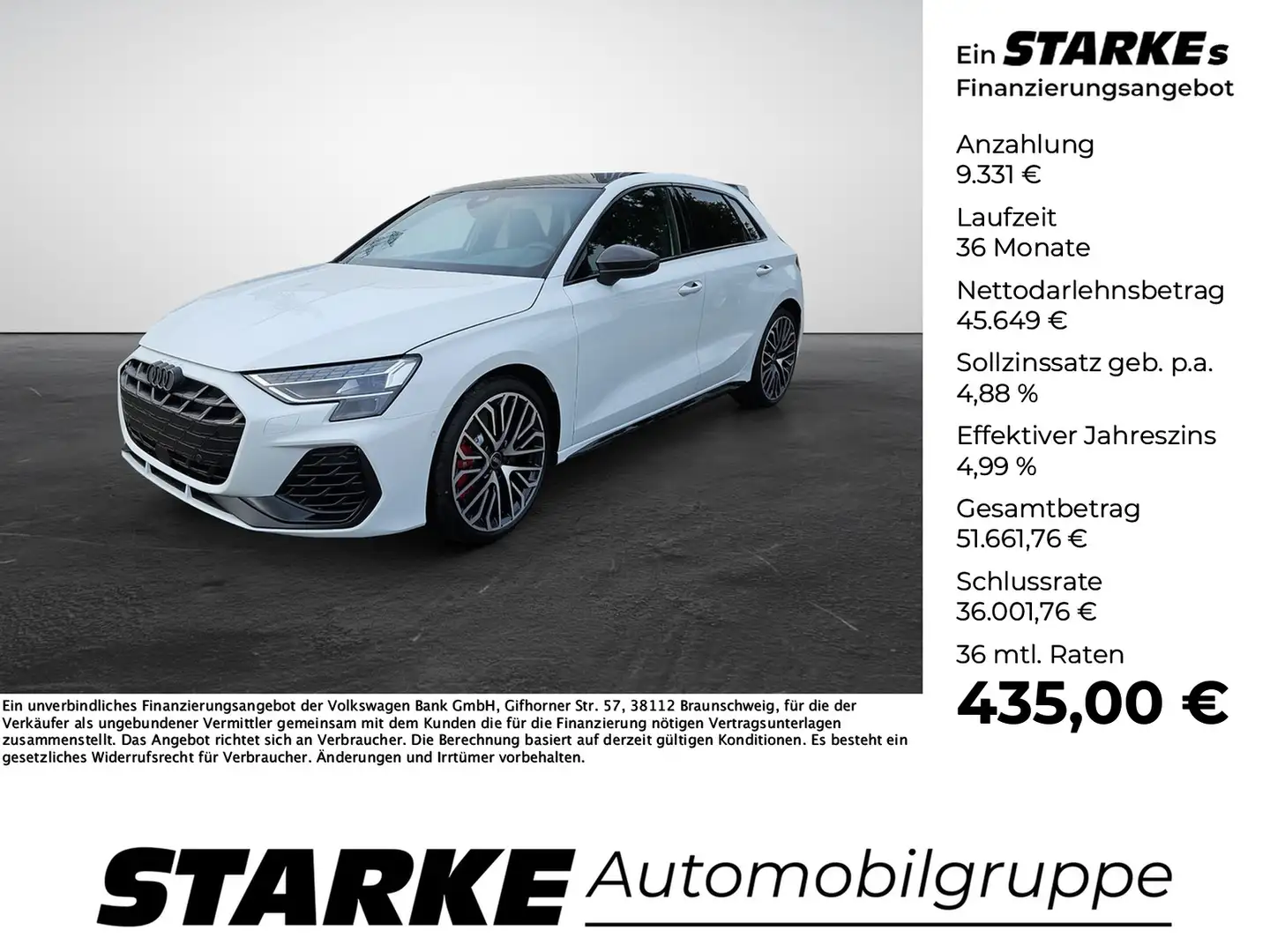 Audi S3 Sportback TFSI S tronic quattro Matrix Carbon S... White - 1