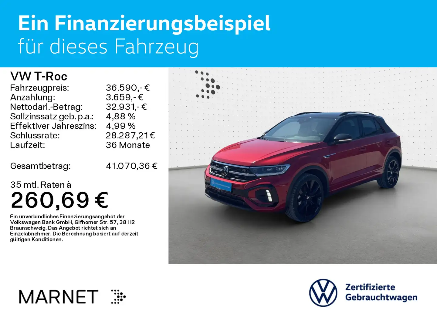 Volkswagen T-Roc 2.0 TSI R-Line Black Style 4Motion Navi*DC Rosso - 2