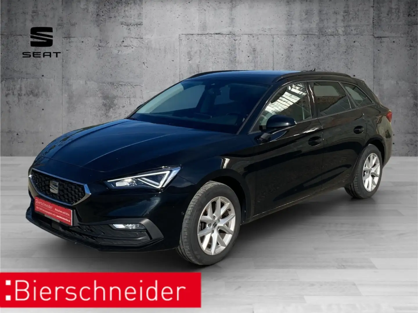 SEAT Leon Sp. 1.5 TGI DSG Style LED Navi Kamera ACC WP Schwarz - 1