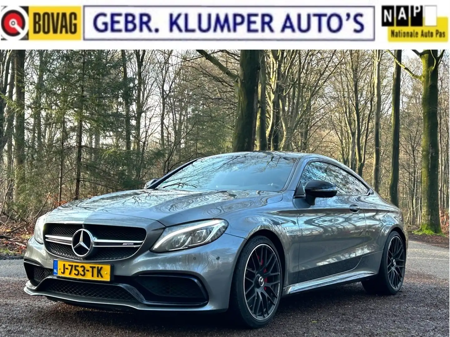 Mercedes-Benz C 63 AMG AMG 63 S Coupé 510pk, Dealer O.H., 360 Camera Grijs - 1