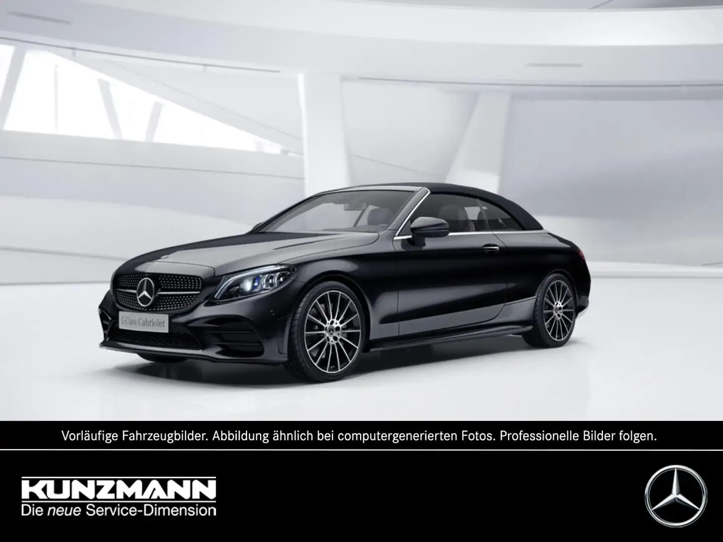 Mercedes-Benz C 400 4M Cabrio AMG Night Burmester 360° AHK Black - 1