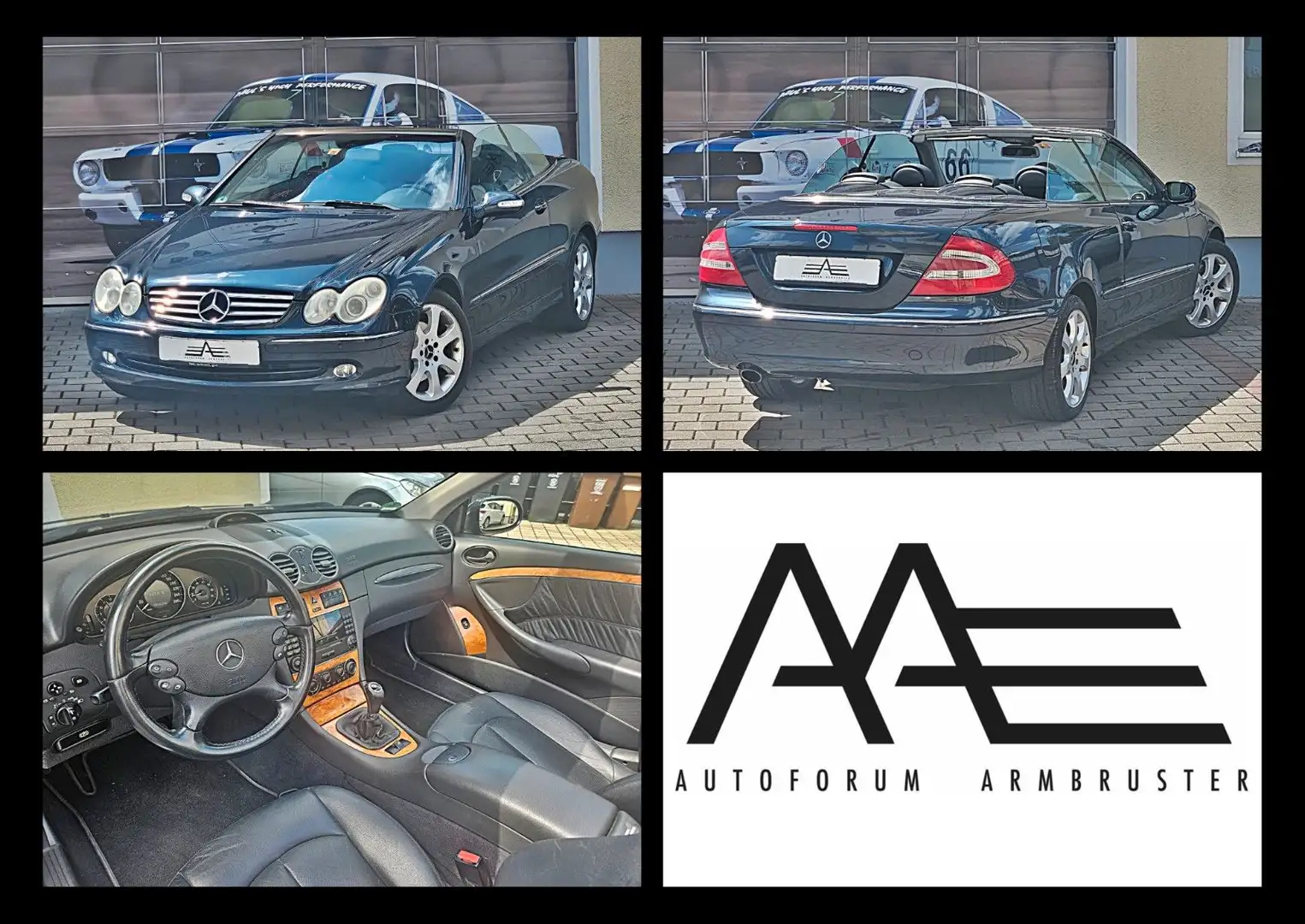 Mercedes-Benz CLK 200 Cabrio *TÜV/ALU/Leder/AHK/Tempomat/Xenon Schwarz - 1