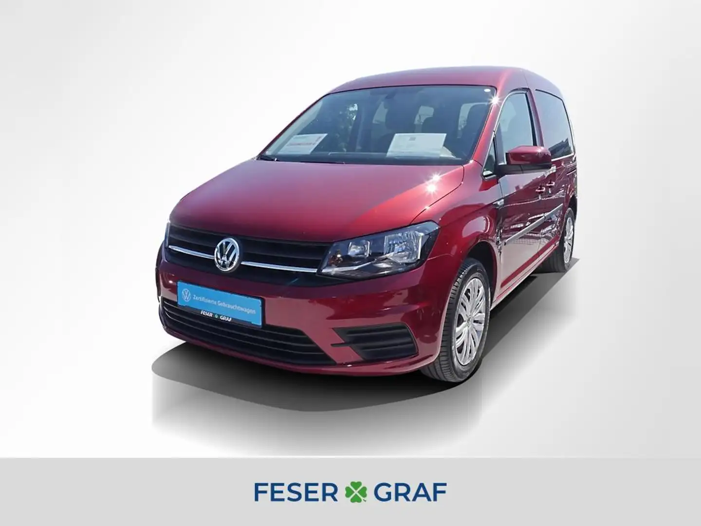 Volkswagen Caddy Life 1.4 TSI Trendline AHK Navi PDC Sitzh. Rot - 1