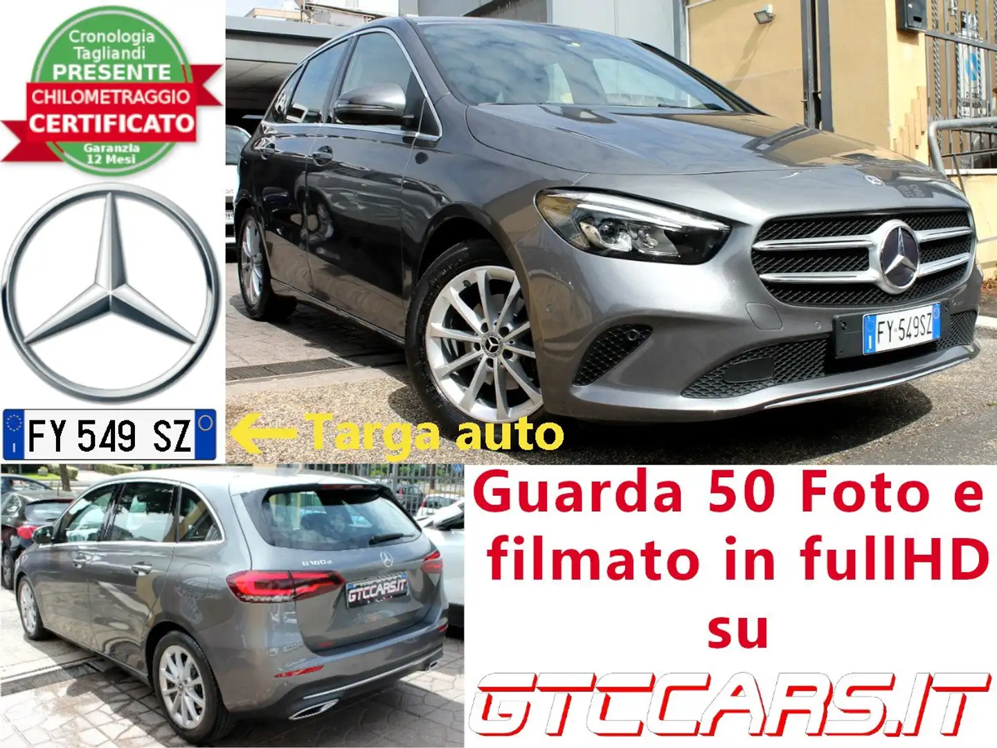 Mercedes-Benz B 180 d Sport Navi Sensori Park UNIPRO IVA DEDUCIBILE Zwart - 1