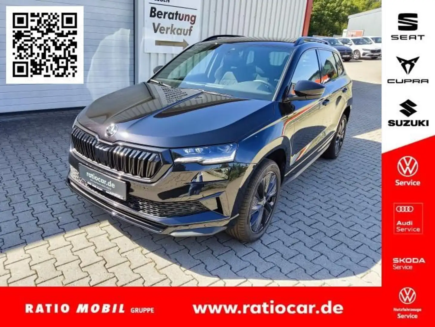 Skoda Karoq KAROQ SPORTLINE 1.5 TSI DSG MATRIX-LED DAB AHZV Schwarz - 1