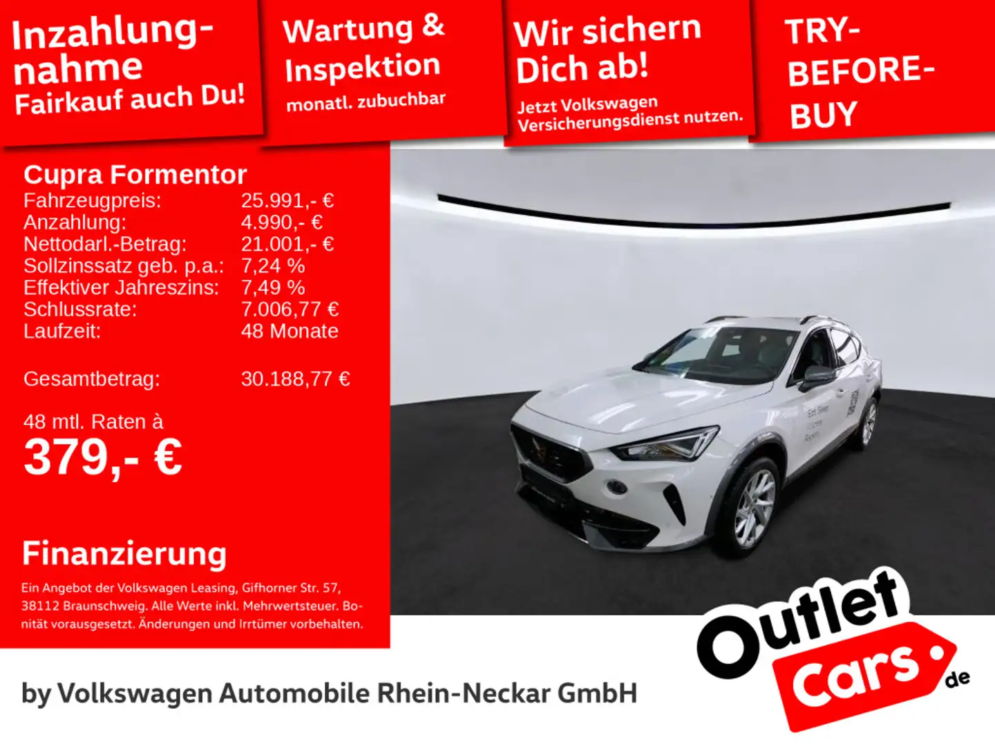 CUPRA Formentor 1.5 TSI DSG LED Kamera Navi umv Weiß - 1