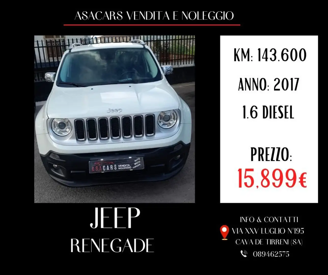 Jeep Renegade Renegade 1.6 mjt Longitude fwd 120cv E6 White - 1