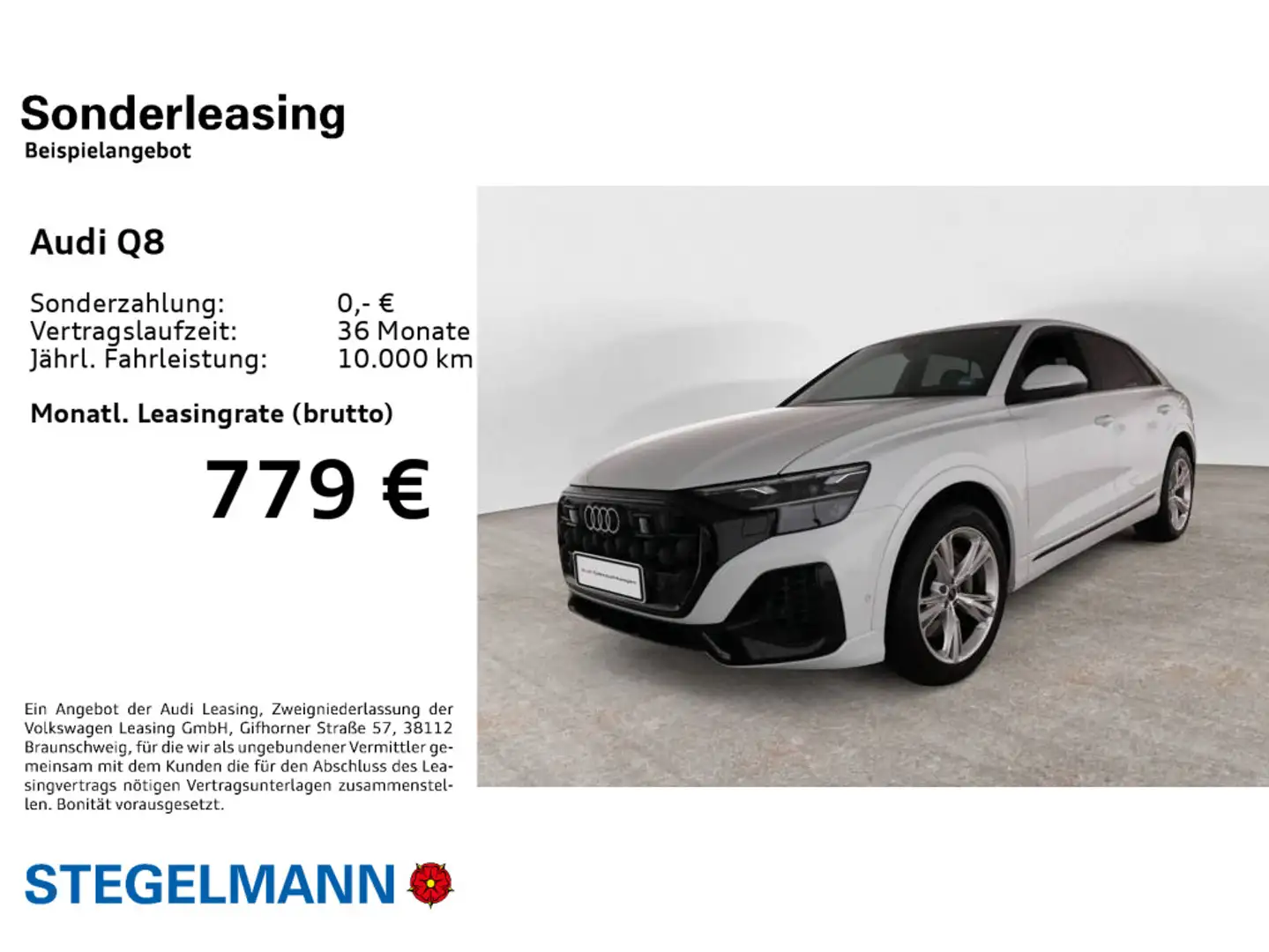Audi Q8 55 TFSIe S-Line schwarzpaket*Matrix*Pano*Luft Blanc - 2
