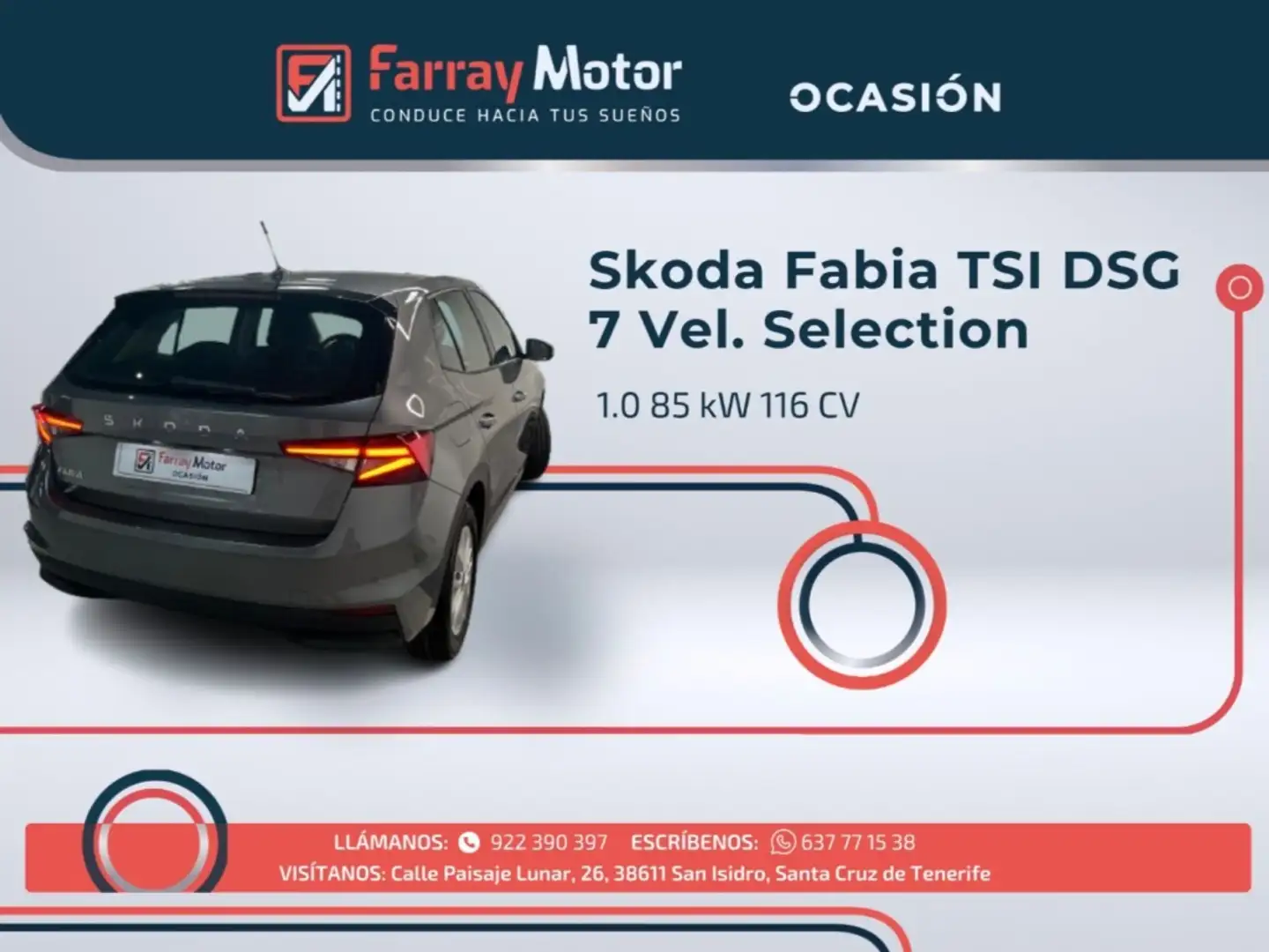 Skoda Fabia 1.0 TSI Selection DSG 85kW Gris - 2