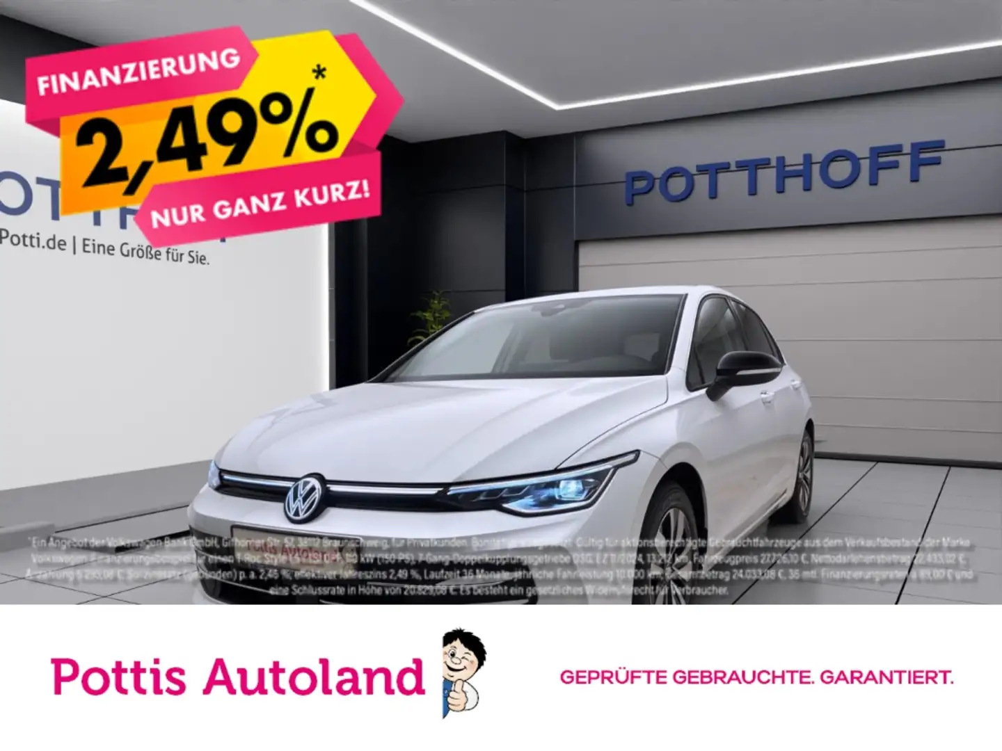 Volkswagen Golf 1.5 eTSI DSG GOAL NAVI AHK KAMERA PDC Weiß - 1