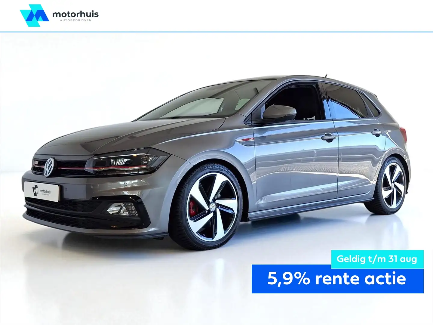 Volkswagen Polo GTI 2.0 TSI 200pk 6-DSG AUTOMAAT LED LMV PDC APPLE CAR Grijs - 1