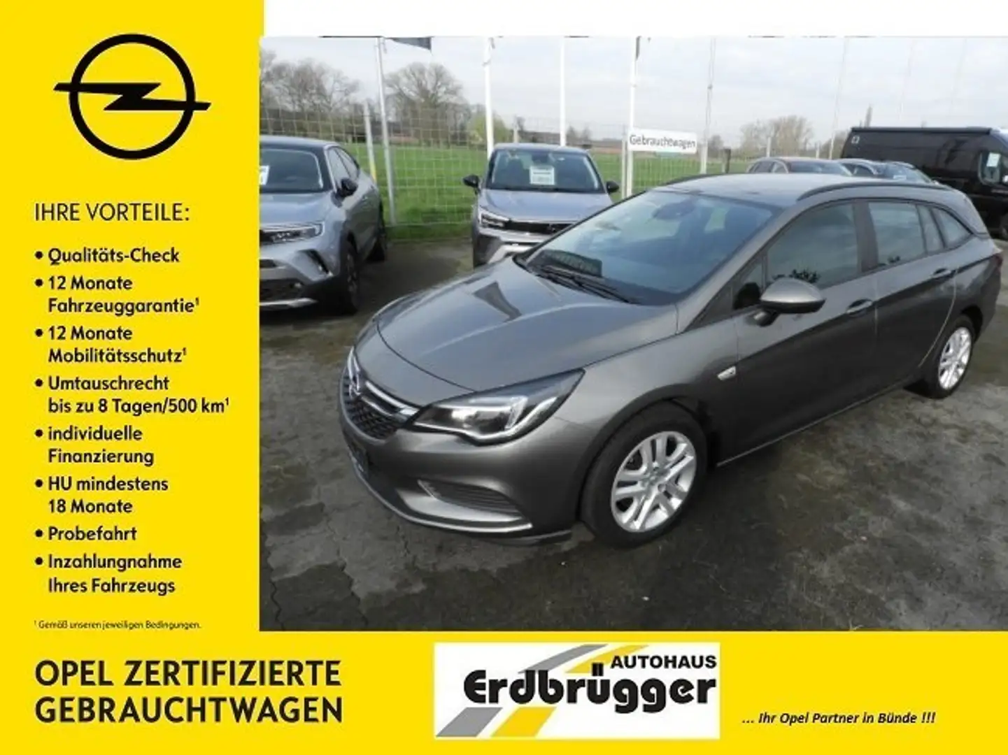 Opel Astra Business Start/Stop Sitz und Lenkradheizung AHK Grau - 1