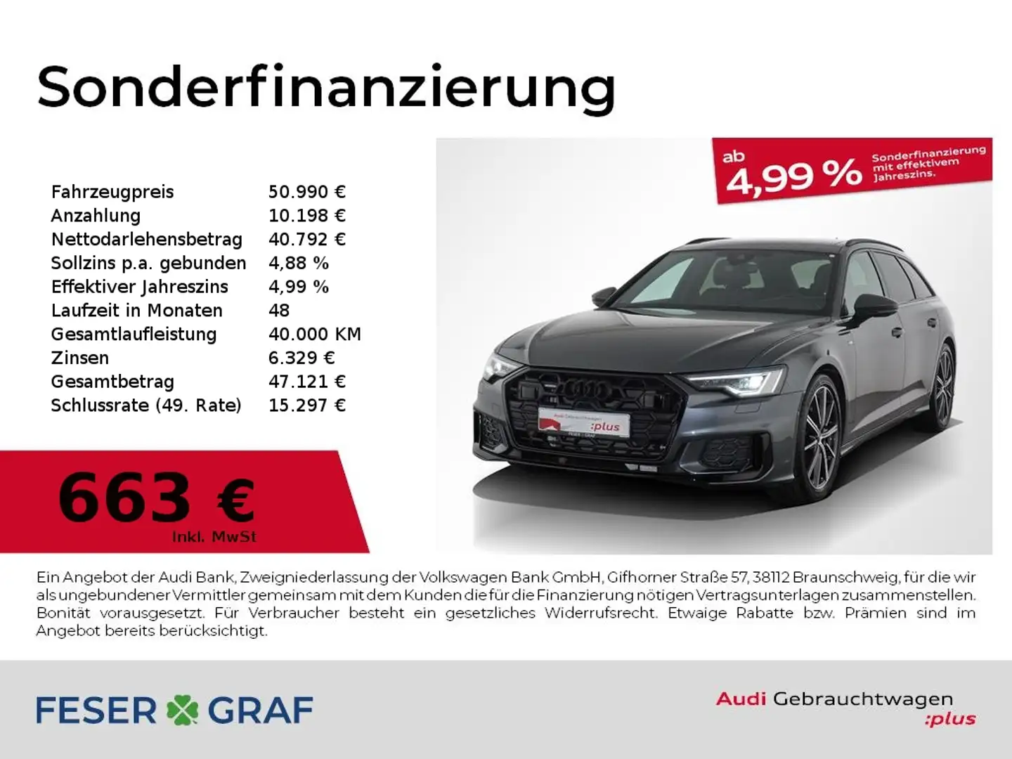 Audi A6 Avant S line 40 TDI quattro AHK/ Pano/ Navi Gris - 1