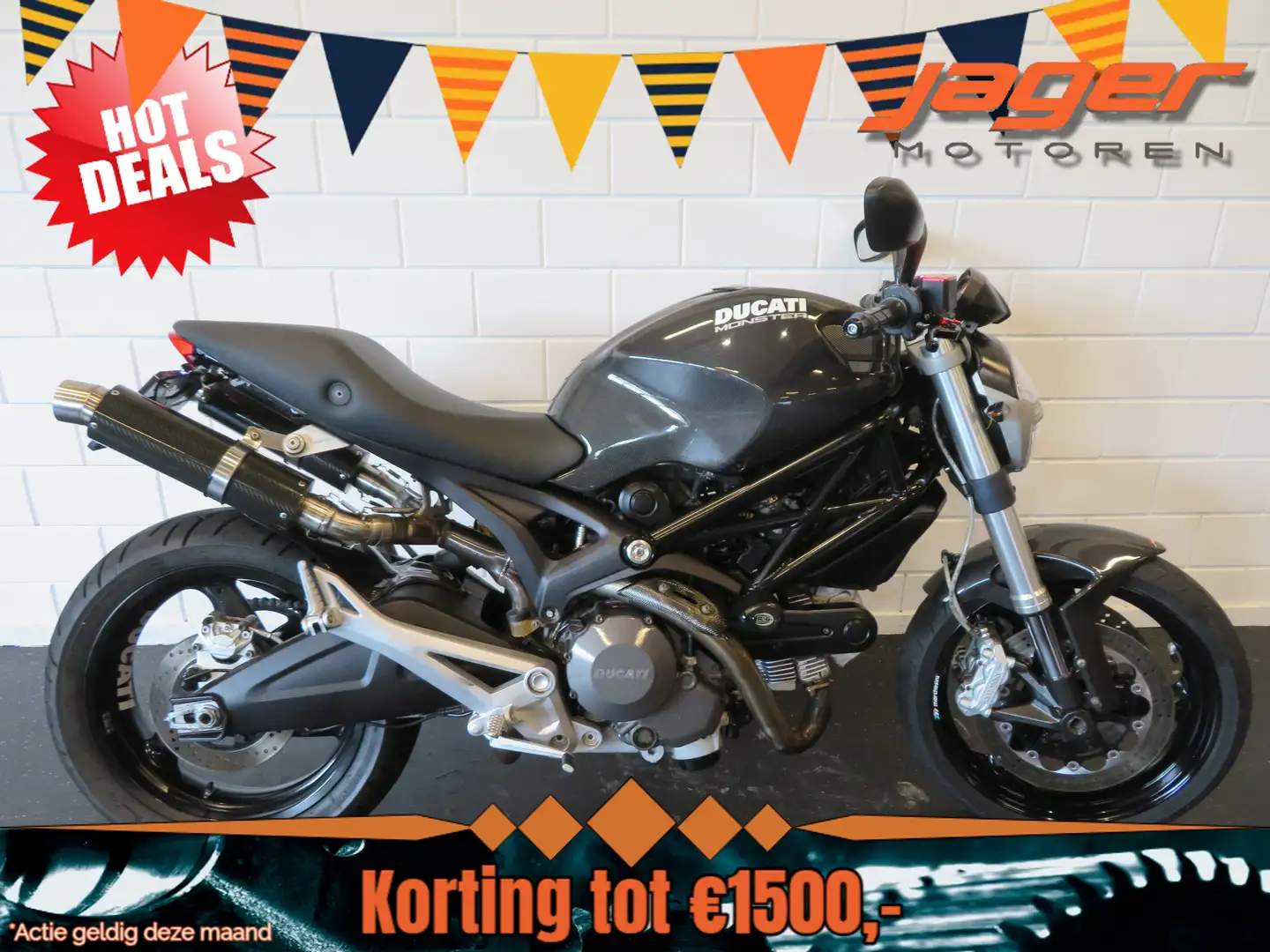 Ducati Monster 696 CARBON VERSIE PERFECT! Zwart - 1