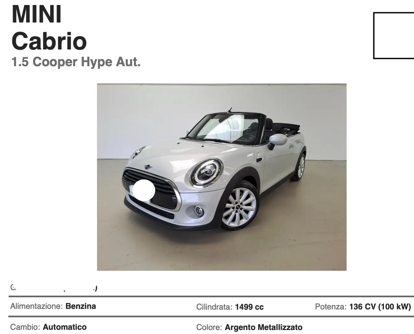 MINI Cooper Cabrio Grigio - 1