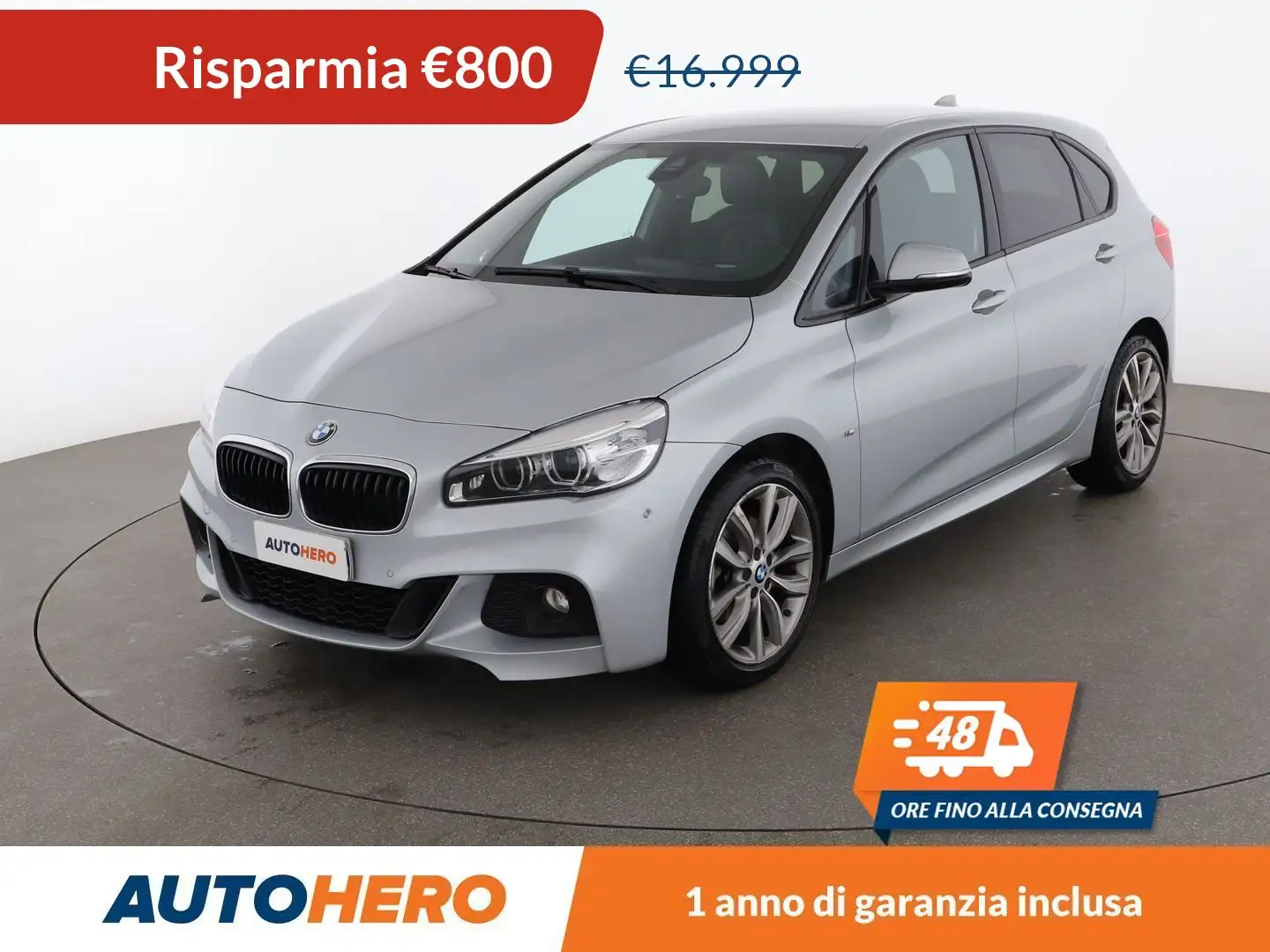 BMW 220 220d Active Tourer xDrive M Sport Argento - 1