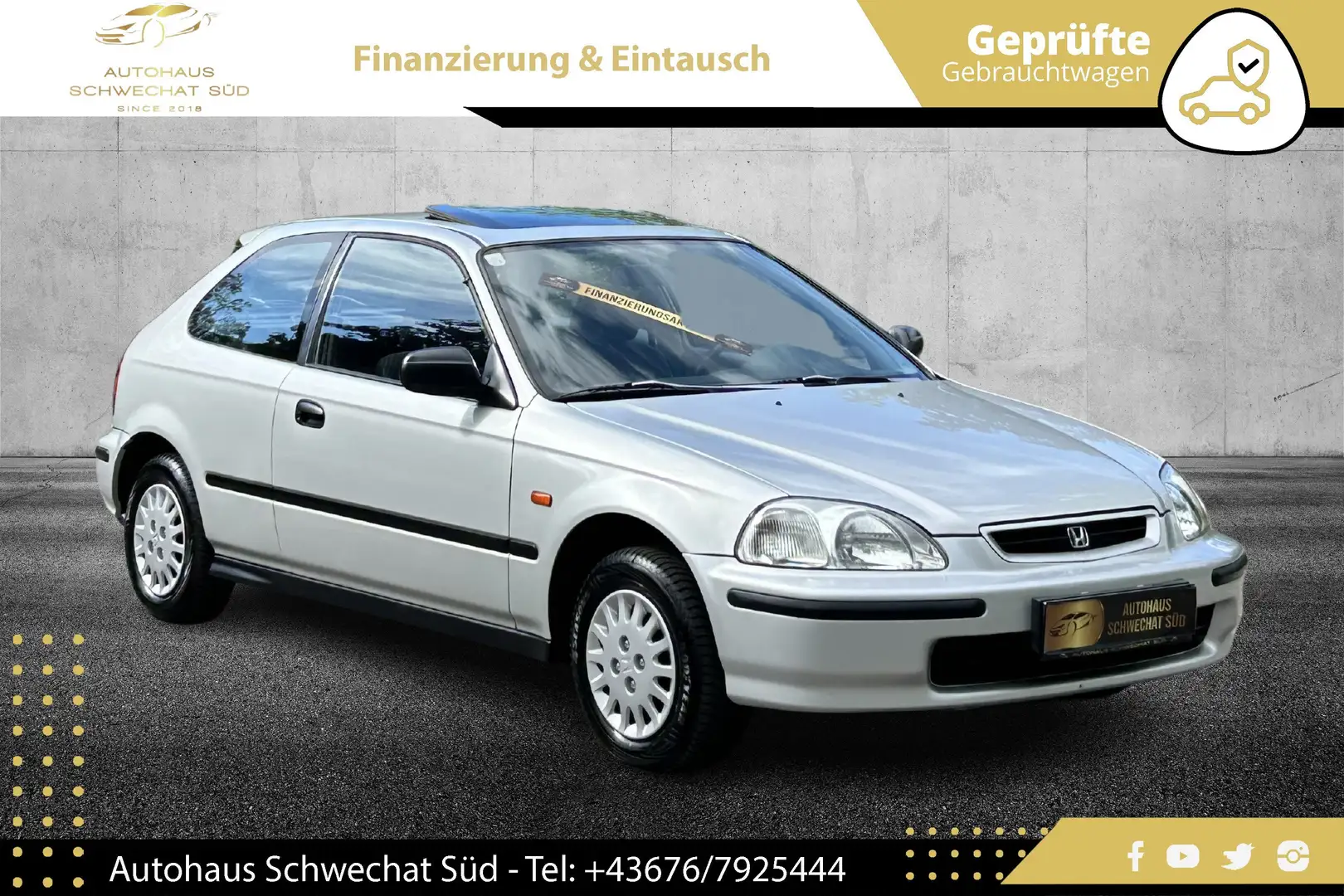 Honda Civic Civic 1,4i S C4 Aut. //1.BESITZ//LIEBHABER-FZG// Silber - 1