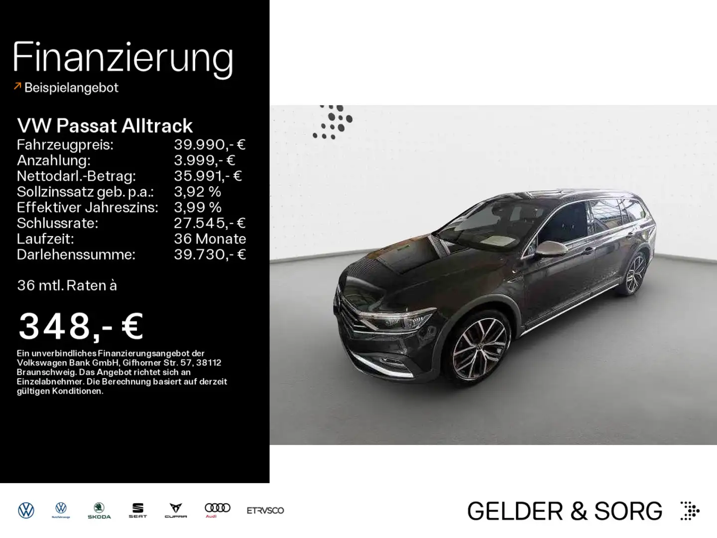 Volkswagen Passat Alltrack 2.0 TDI Pano*Sthzg*360°*H&K*HuD Grau - 1