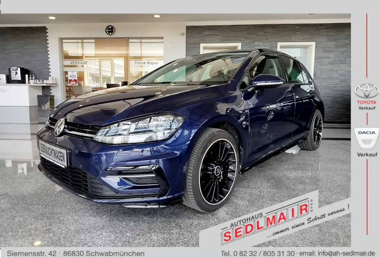 Volkswagen Golf VII 1.5 TSI *R-LINE OPTIK/SHZ/NAVI* Blauw - 1