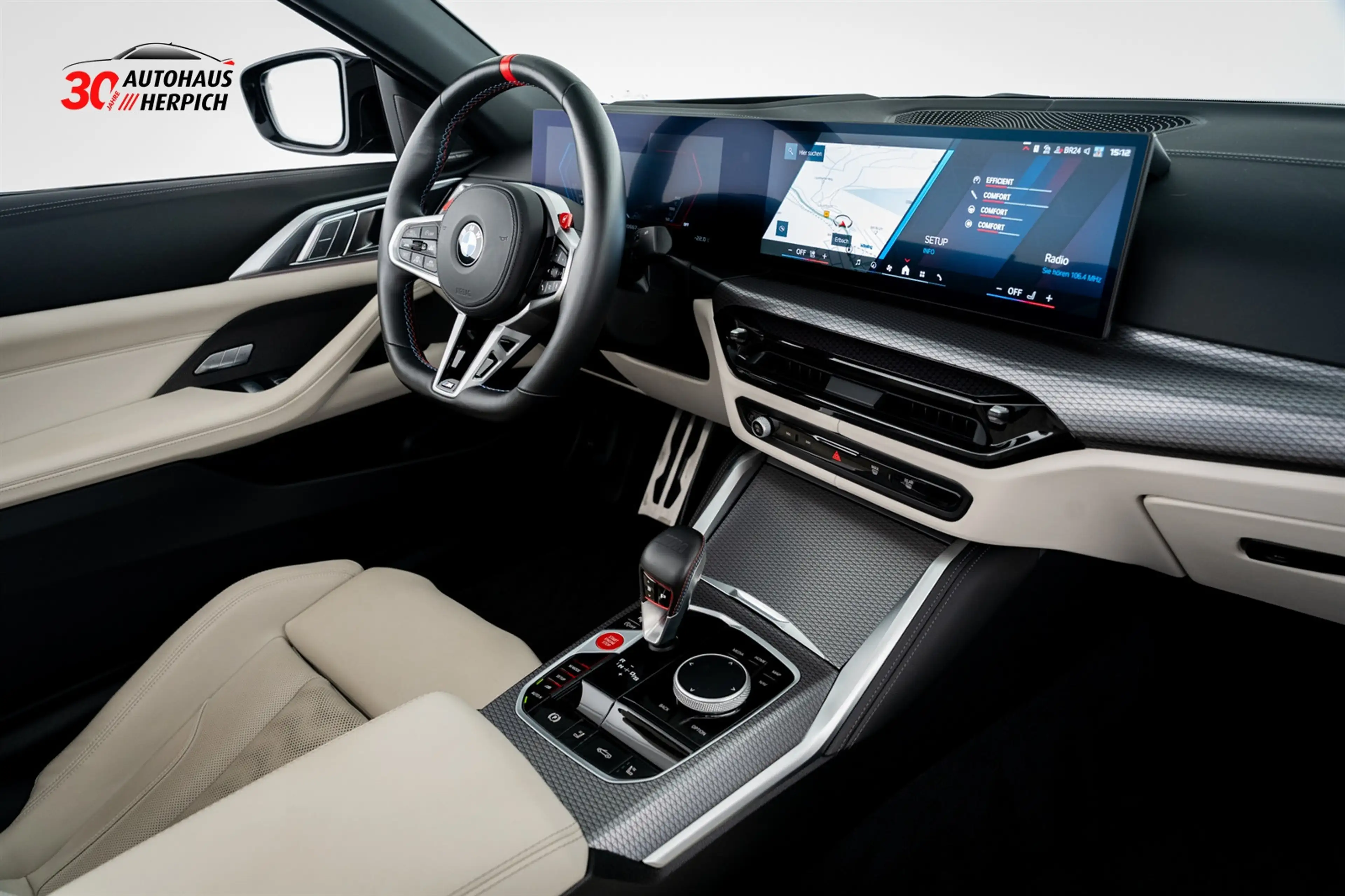BMW M4 xDrive Competition Cabrio Schwarz Weiß Curved — photo 15