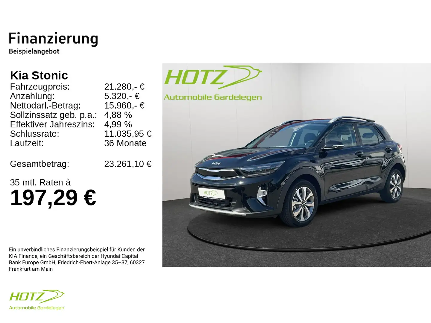 Kia Stonic 1.0T Vision LED-Paket Schwarz - 2