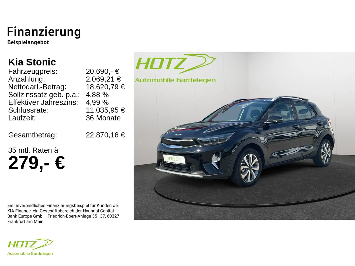 Kia Stonic 1.0T Vision LED-Paket Noir - 2