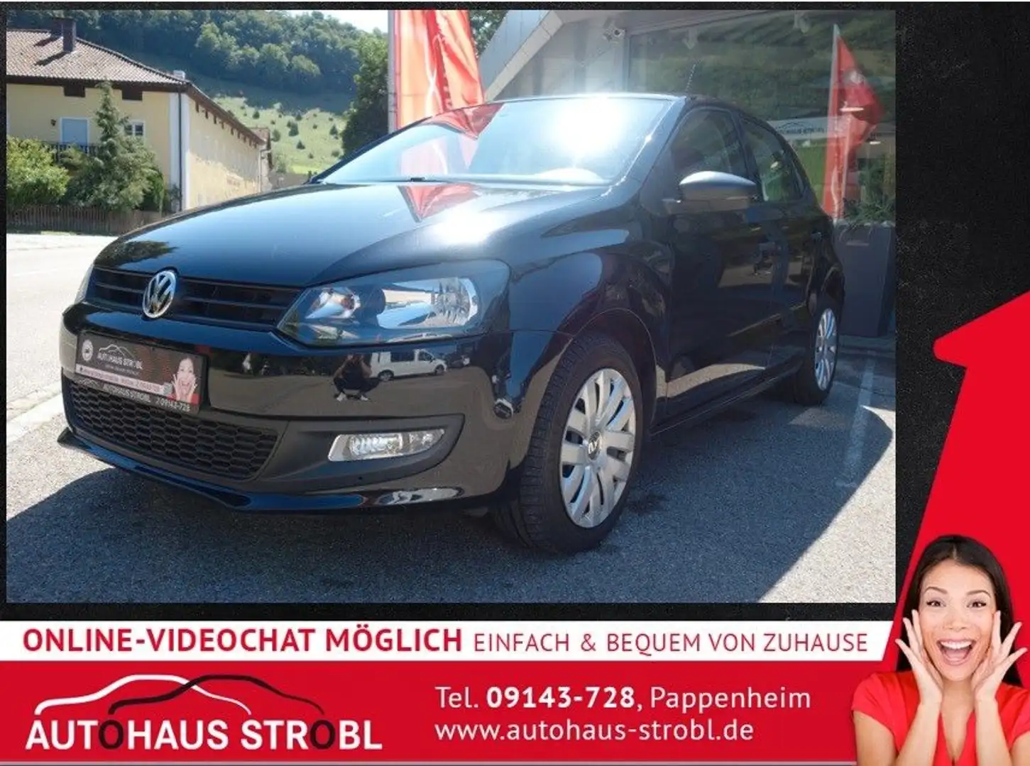 Volkswagen Polo 1.6 TDI BlueMotion/Klima/ 4-Türer Negro - 1