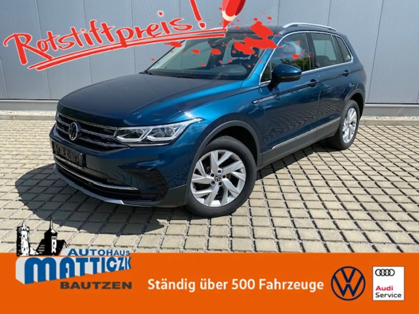 Volkswagen Tiguan 2.0 TDI 4Motion DSG Elegance AHK/MATRIX/18-ZOLL/N Blau - 1