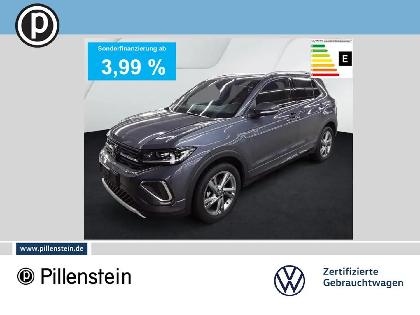 Volkswagen T-Cross 1.5 TSI DSG R-LINE NAVI+AHK+IQDRIVE+KAM Gris - 1