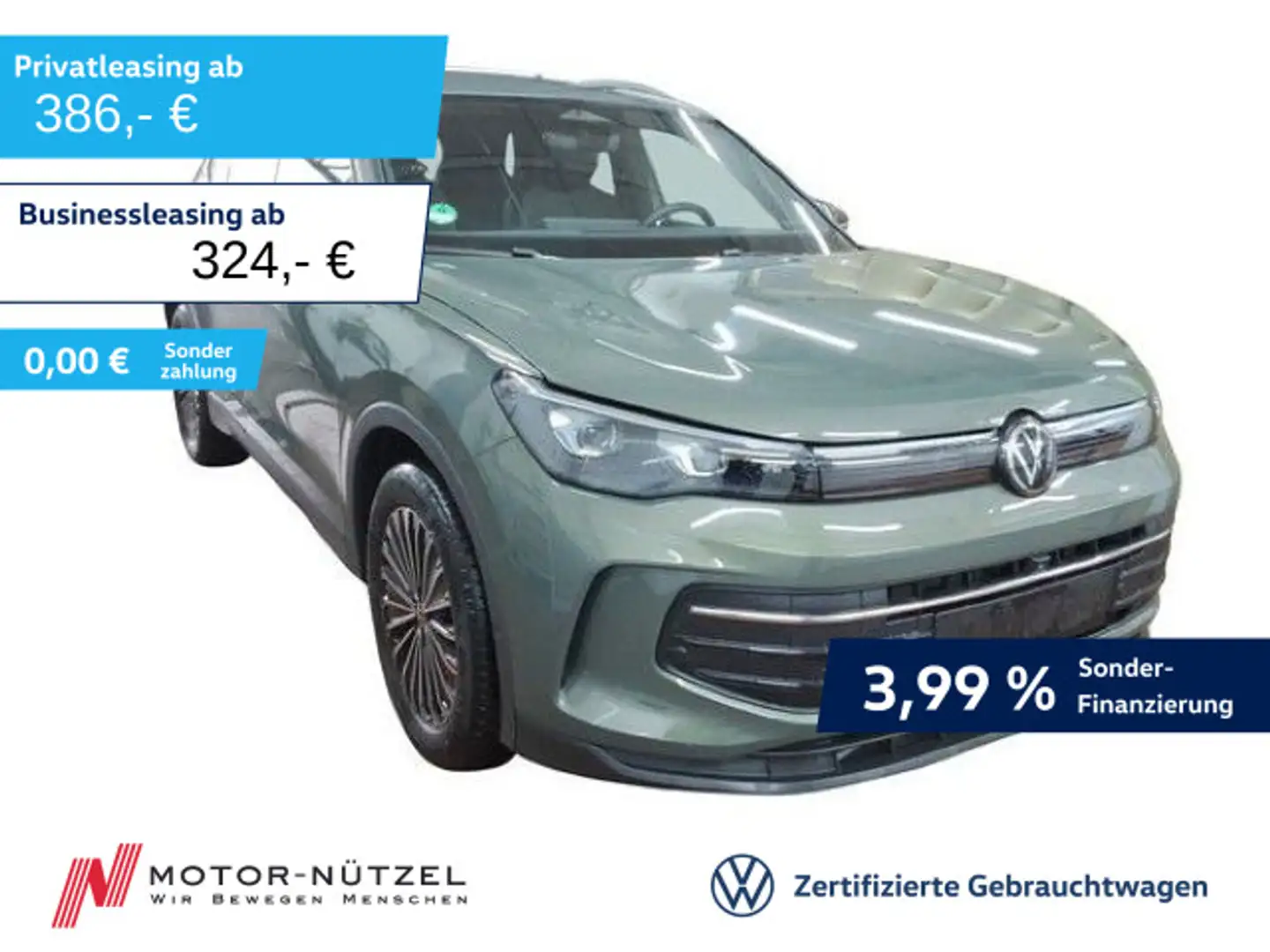 Volkswagen Tiguan 1.5 eTSI DSG GOAL 5JG+HD-MATRIX+NAVI+AHK Grün - 1