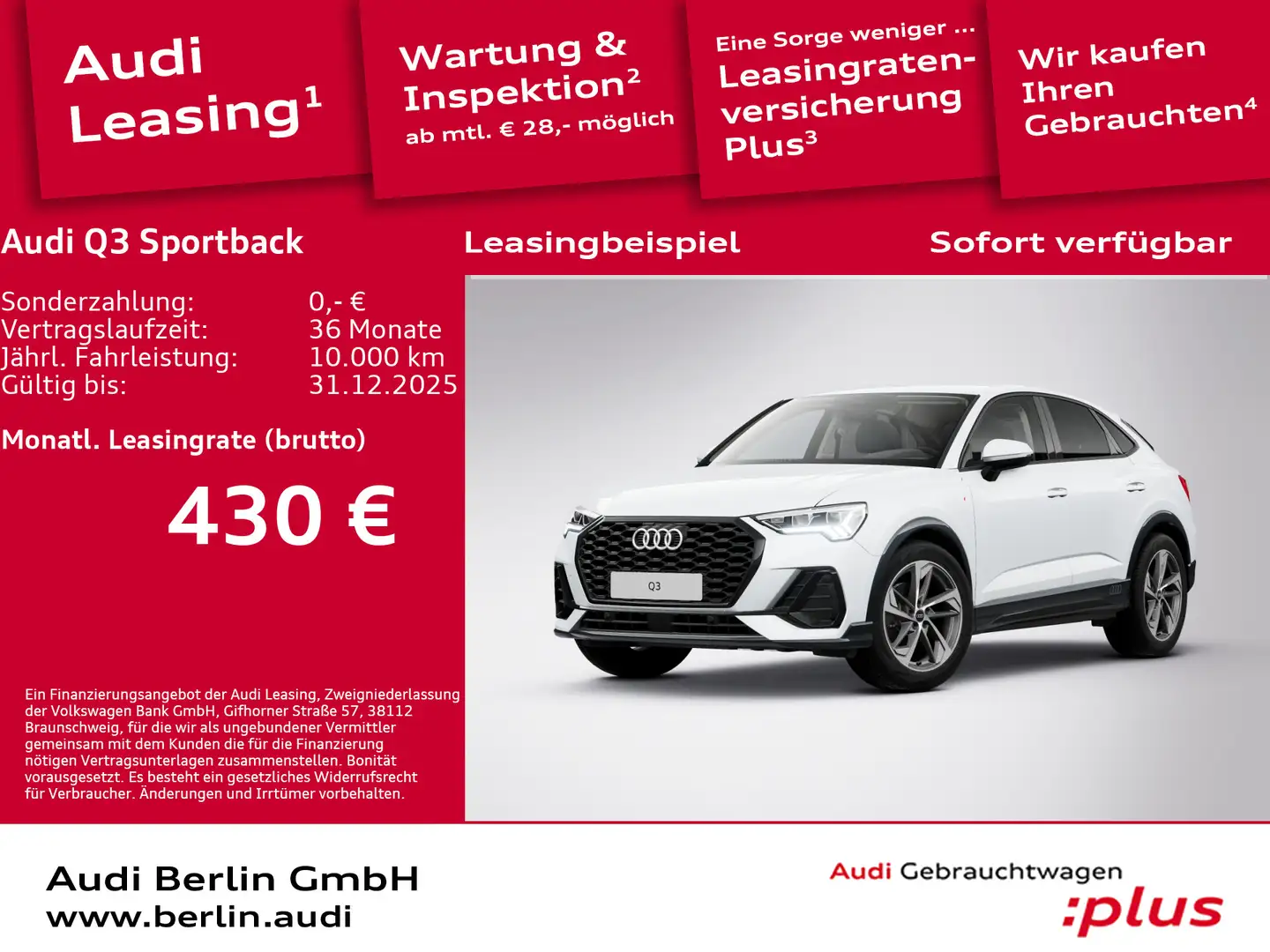 Audi Q3 S line 35 TFSI S tr. AHK LED NAVI Weiß - 1
