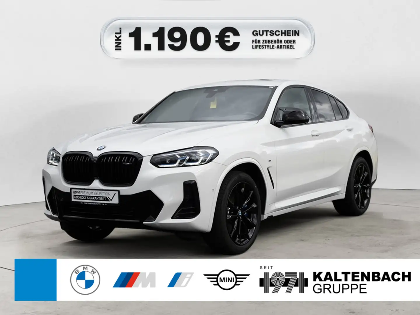 BMW X4 40i xDrive AHK PANO LASER HUD NAVI KAMERA Weiß - 1