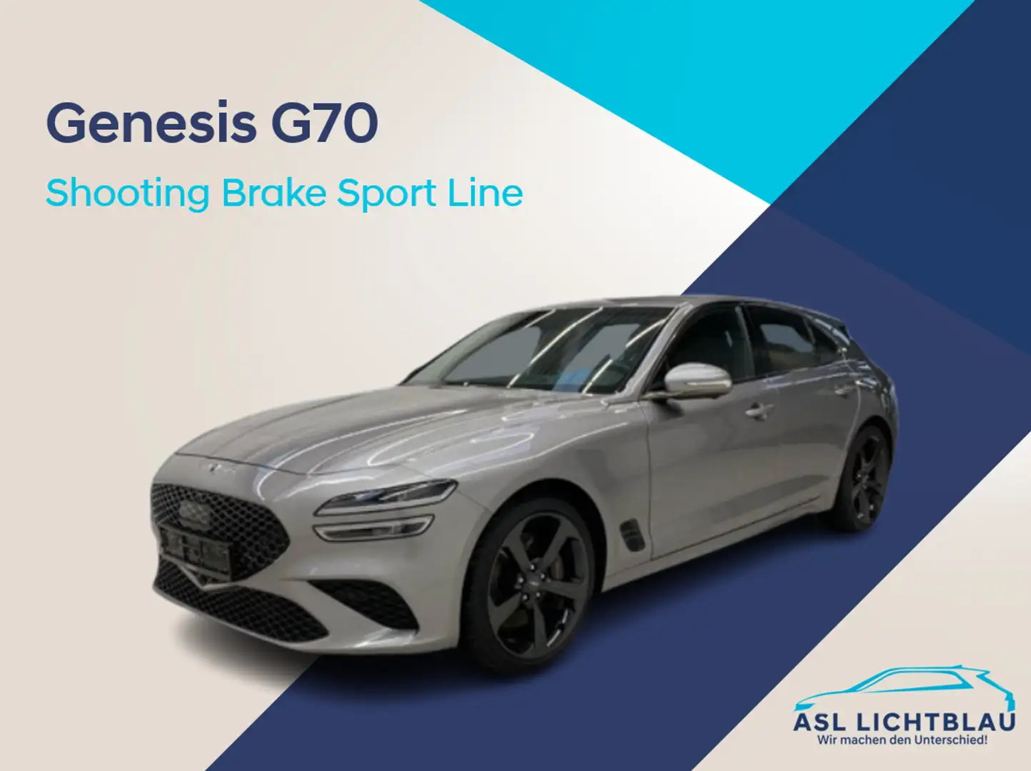 Genesis G70 Shooting Brake Sport Line 2.2D 2WD A/T 360° Head-up-Display SHZ Silber - 1