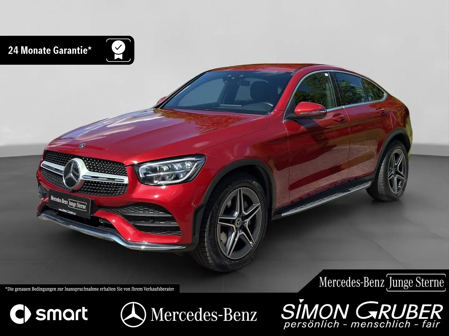 Mercedes-Benz GLC 300 d 4M Coupé AMG Line Fahrassist 360 AHK Rot - 1