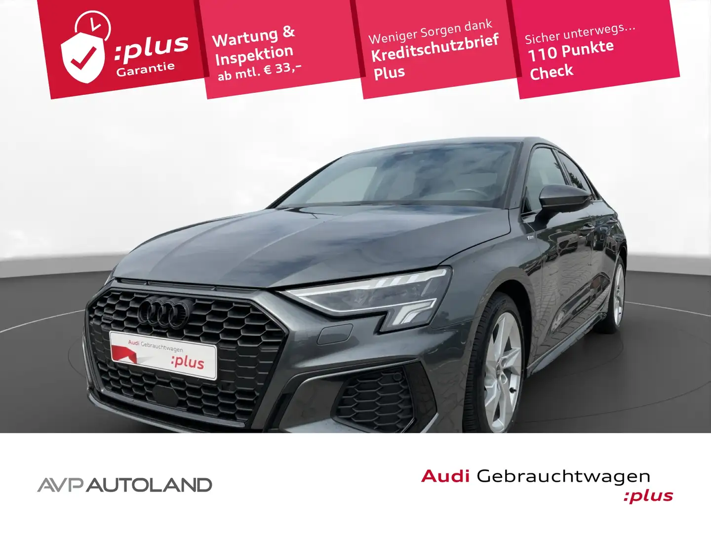 Audi A3 Limousine 40 TDI quattro S tronic S line Gris - 1