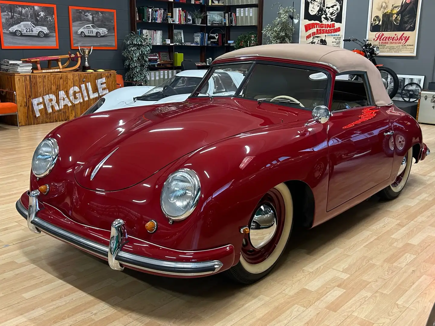 Porsche 356 1500 S CABRIO  SPLIT WINDOW Roşu - 1
