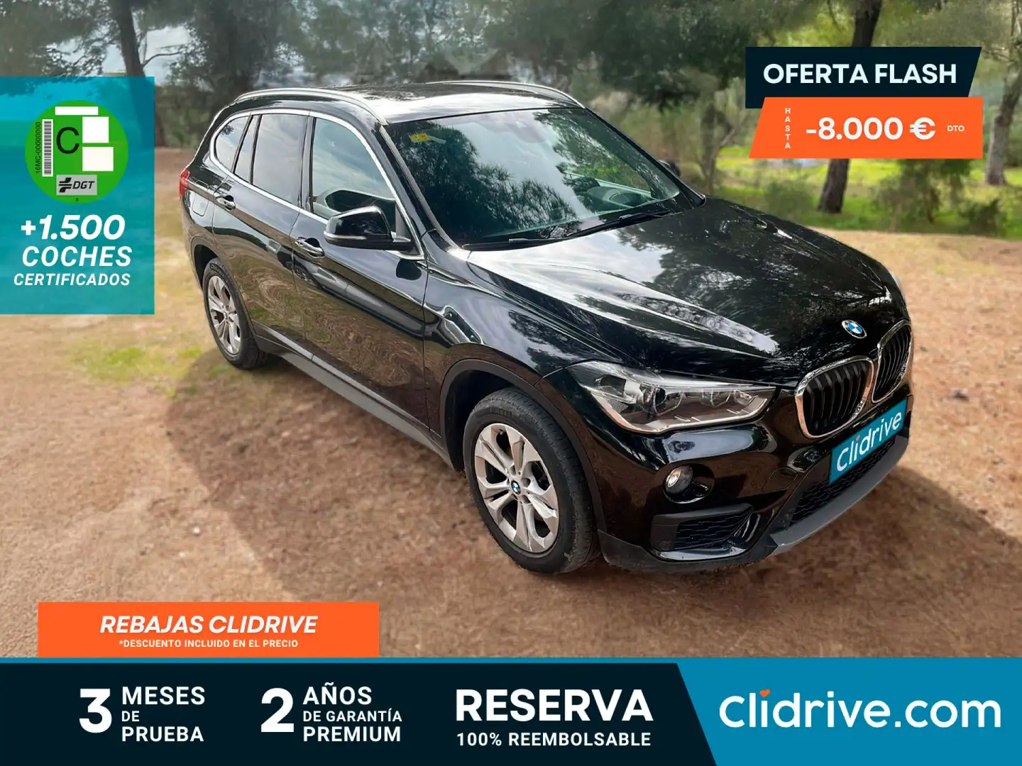 BMW X1 sDrive 18dA Negro - 1