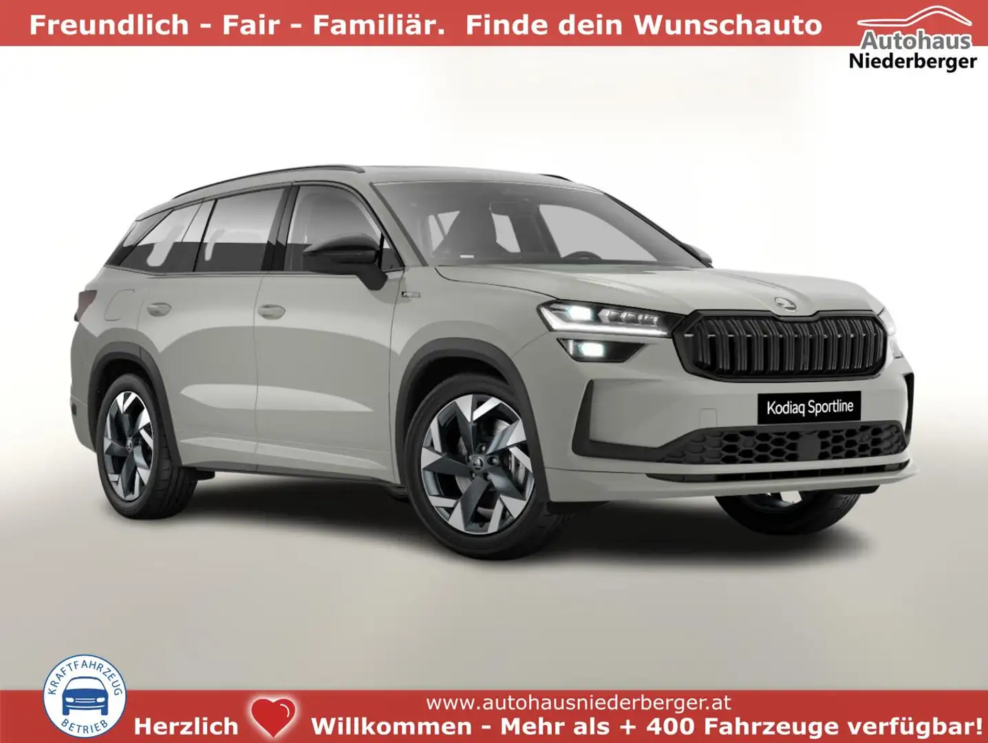 Skoda Kodiaq Sportline 4x4 Sportl AHK Pano Matrix Nav Kessy ... Grau - 1