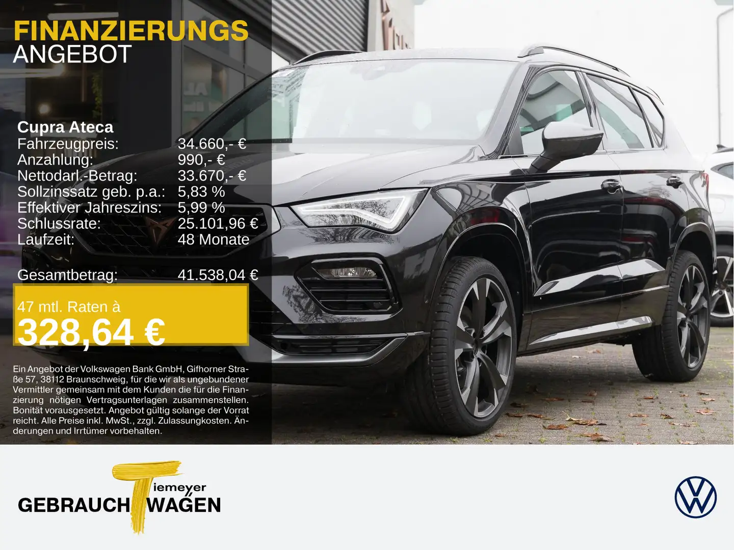 CUPRA Ateca 1.5 TSI DSG TOP VIEW LED NAVI KEYLESS LM19 Schwarz - 1