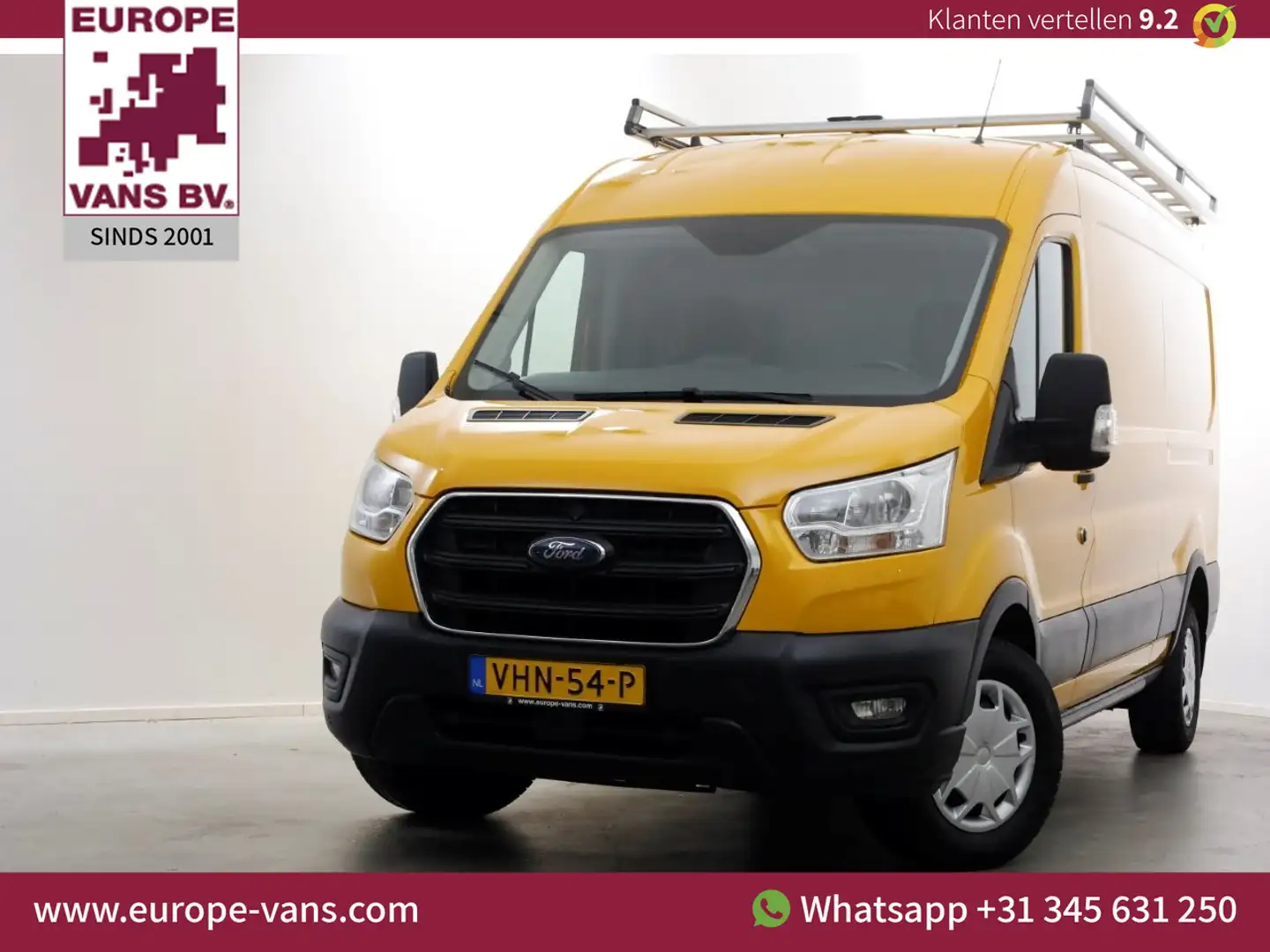 Ford Transit 350 2.0 TDCI 130pk L3H2 Trend Airco/Trekhaak 2800k Geel - 1