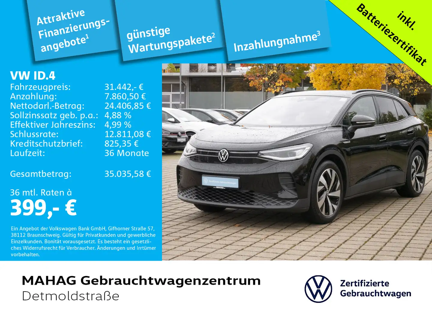 Volkswagen ID.4 Pro Performance150 kW WärmePu CCS AHK IQ.Li Noir - 1